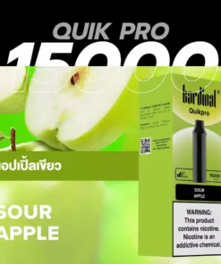 Pod Ks Quik Pro 15000 Puff Sour Apple (แอปเปิ้ลเปรี้ยว)